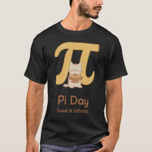 Camiseta de gato del Día de Pi linda