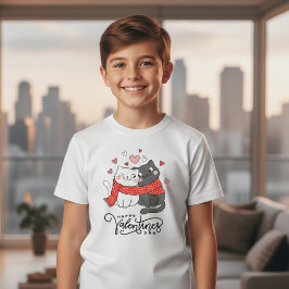 Camiseta de gato del día de San Valentín feliz | G