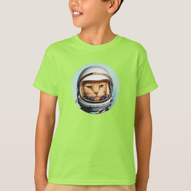 Camiseta de gato del espacio retro (Anverso)