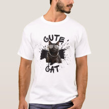 Camiseta de gato divertida, camisa de gato, camise