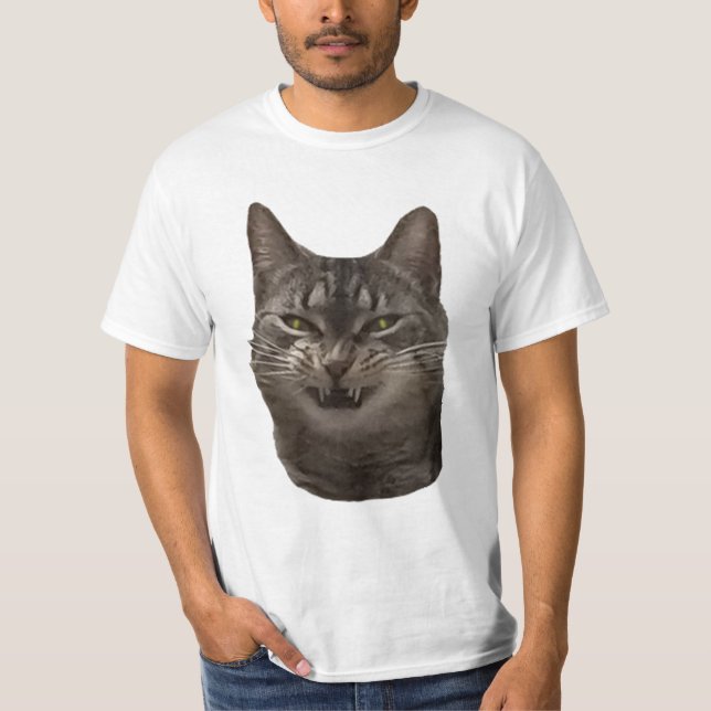 Camiseta de gato enojada (Anverso)