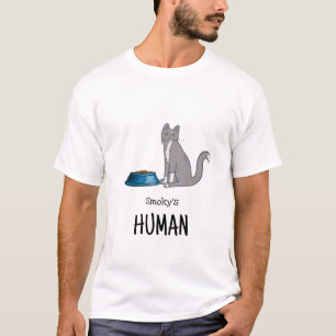 Camiseta de gato esmoquin gris