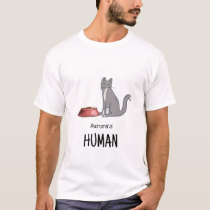 Camiseta de gato esmoquin gris