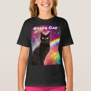 Camiseta de gato espacial