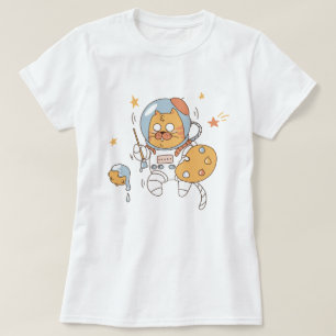 Camiseta de gato espacial