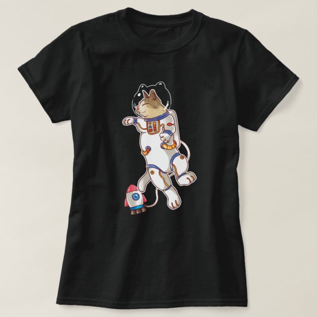Camiseta de gato espacial (Diseño del anverso)