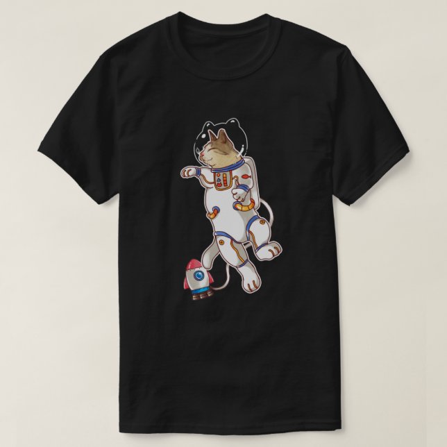 Camiseta de gato espacial (Diseño del anverso)