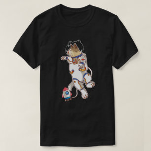 Camiseta de gato espacial