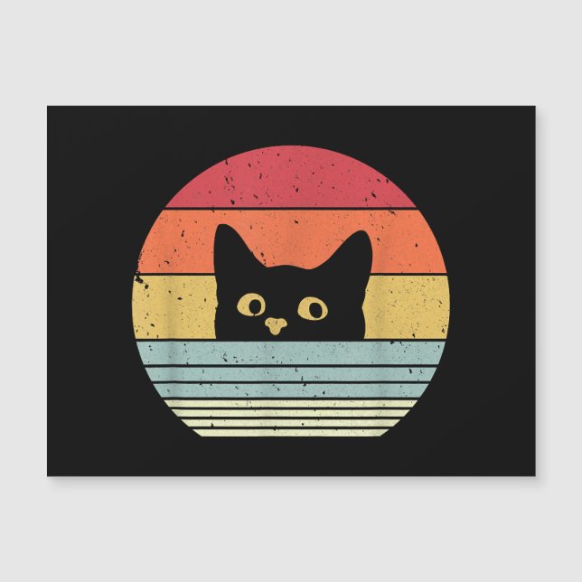 Camiseta de gato. Estilo retro (Anverso)
