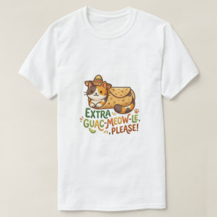 Camiseta de gato Extra Guac-Meow-Le por favor