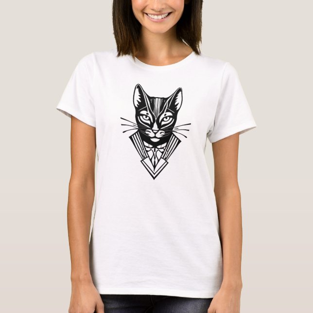 Camiseta de gato felino (Anverso)