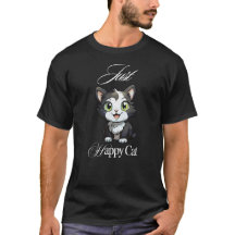 Camiseta de gato feliz