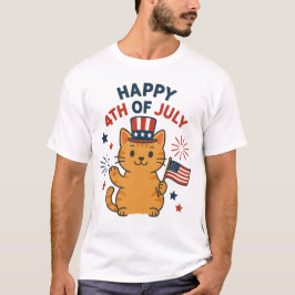 Camiseta de gato feliz 4 de julio - Gato Personali
