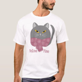 Camiseta de gato "fina felina" de animal lindo