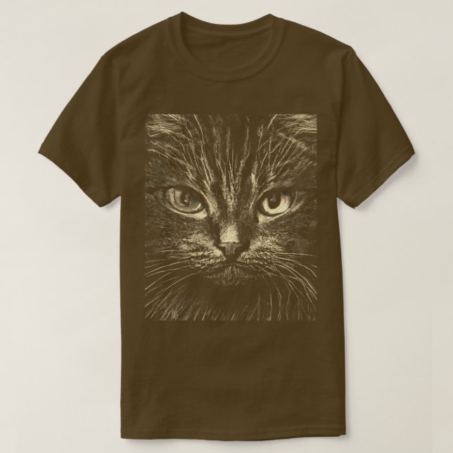 Camiseta de gato frontal completa (Diseño del anverso)