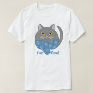 Camiseta de gato 'Fur Real' de animal lindo
