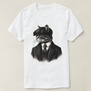 Camiseta de gato gánster vintage