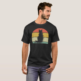 Camiseta de gato garabato abstracto retro vintage