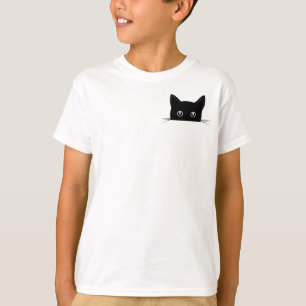 Camiseta de gato, gato escondido en camiseta de bo