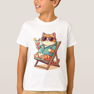 Camiseta de gato genial para niños de verano - Gat