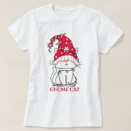 Camiseta de gato gnomo lindo