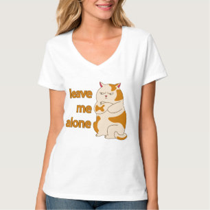 Camiseta de gato gordo malhumorado déjame solo