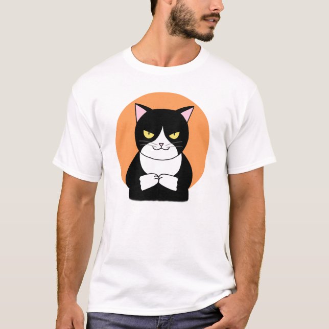 Camiseta de gato Gráfica malvada de gato rata mal  (Anverso)