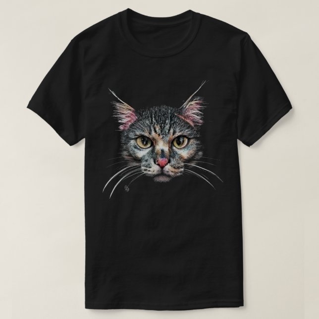 Camiseta de gato grave (Diseño del anverso)