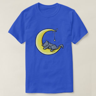 Camiseta de gato gris de amor lunar