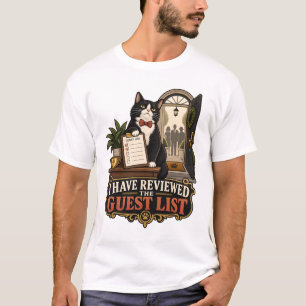 Camiseta de gato - He revisado la lista de invitad