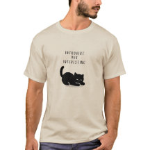 Camiseta de gato introvertido pero interesante con