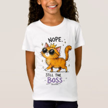 Camiseta de gato jefe todavía no