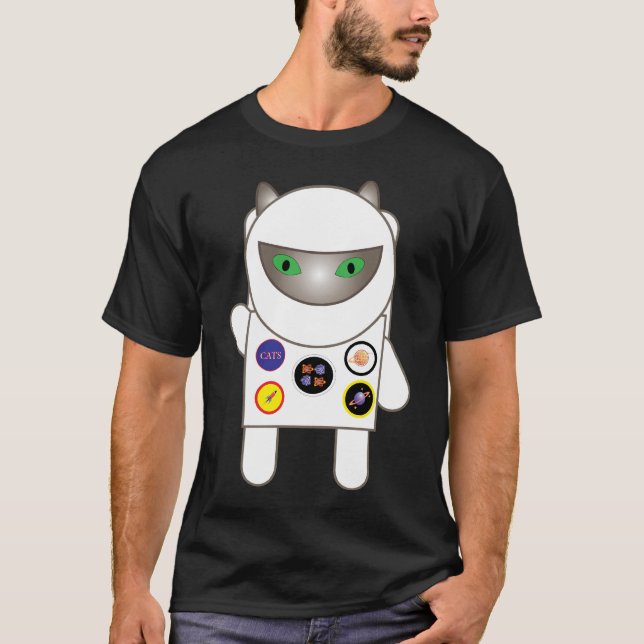 Camiseta de gato kitty astronauta (Anverso)