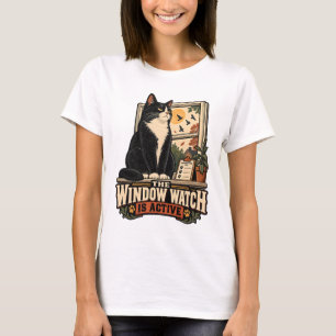 Camiseta de gato - La vigilancia de la ventana est