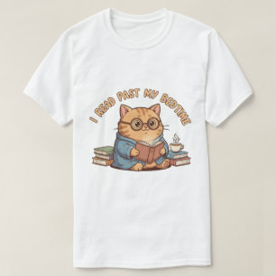 Camiseta de gato leyendo lindo 'Leo más allá de mi