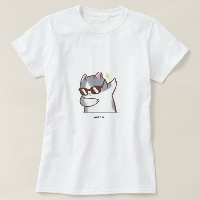 camiseta de gato lindo (Diseño del anverso)