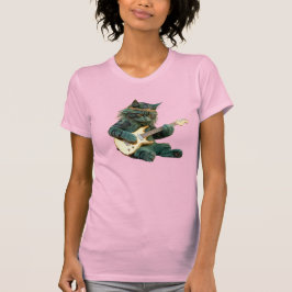 Camiseta de gato lindo estrella de rock