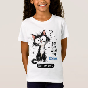 Camiseta de gato lindo 'No estoy seguro de lo que