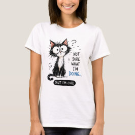 Camiseta de gato lindo 'No estoy seguro de lo que