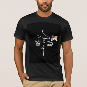 camiseta de gato lindo y diseño religioso