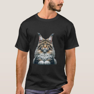 Camiseta de gato Maine Coon - Diseño felino artíst