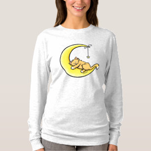 Camiseta de gato Naranja de amor lunar