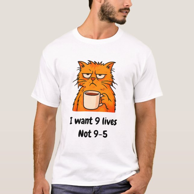 Camiseta de gato Naranja divertida (Anverso)