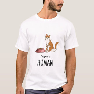 Camiseta de gato naranja y blanco