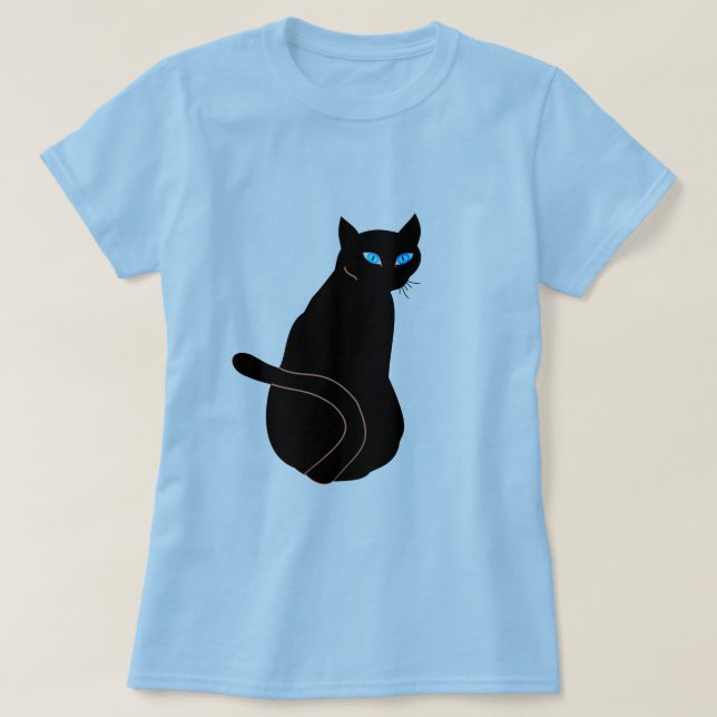 Camiseta de gato negro (Diseño del anverso)