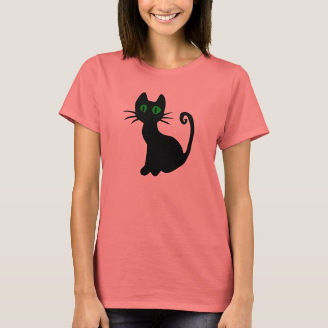 Camiseta de gato negro (Anverso)