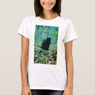 Camiseta de gato negro