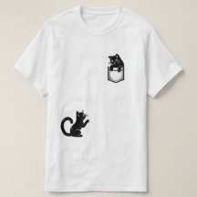 Camiseta de gato negro divertida