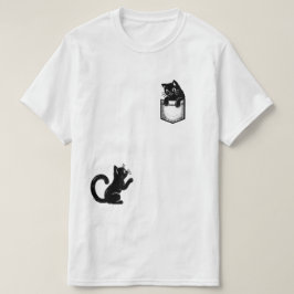 Camiseta de gato negro divertida