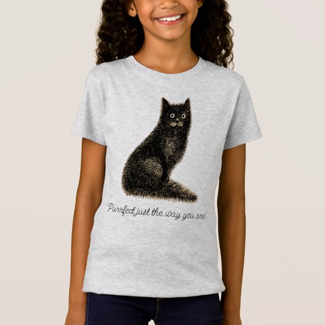 Camiseta de gato negro escrupuloso (Anverso)